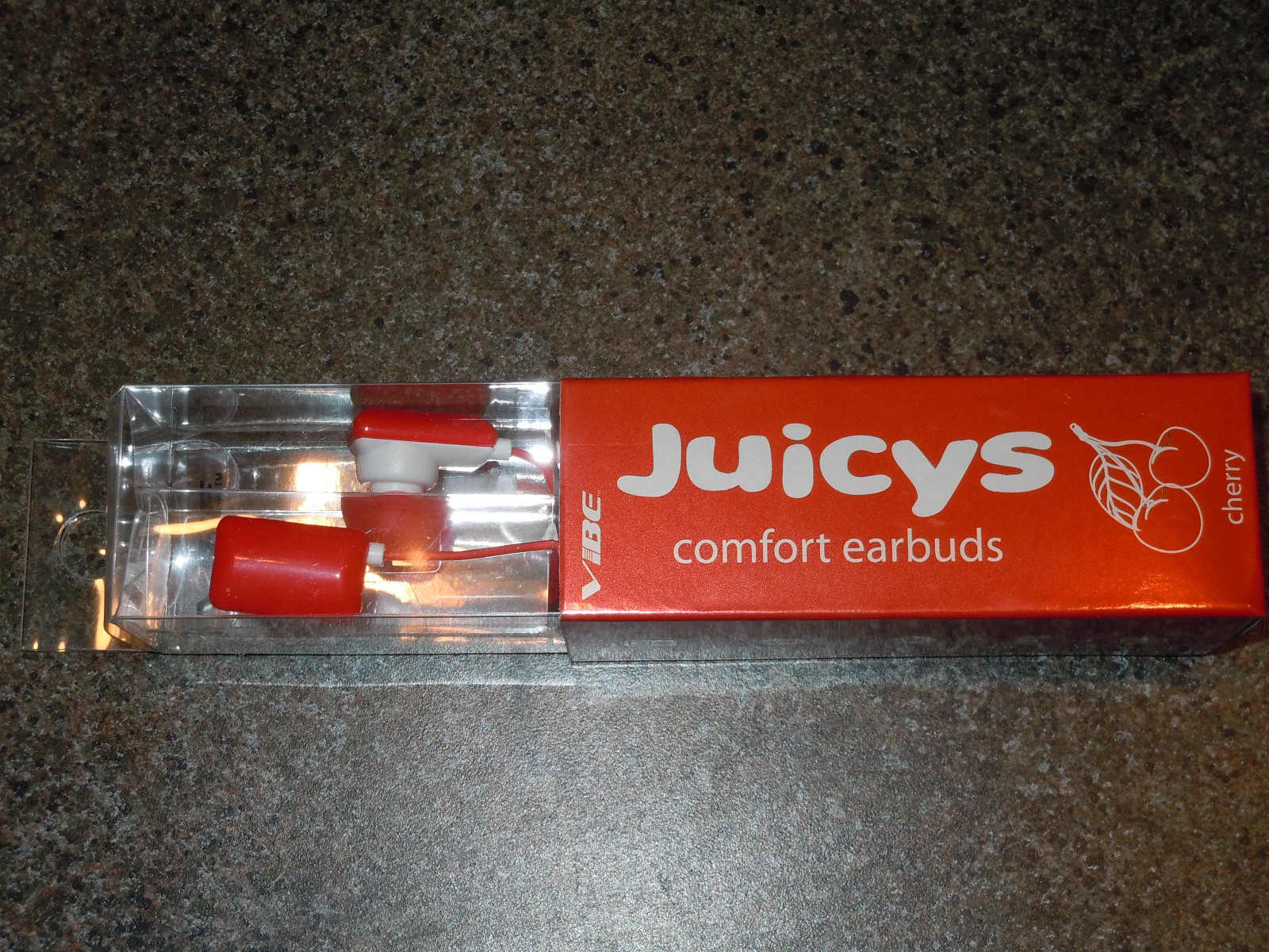Vibe Juicys In-Ear only Headphones – Cherry Red