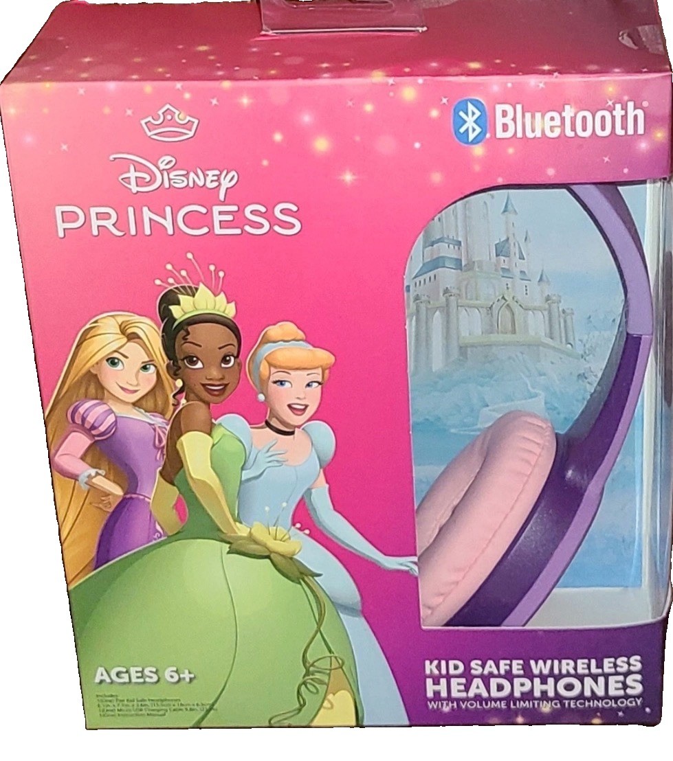 DISNEY PRINCESS Kid Safe WIRELESS Headphones! Bluetooth Technology