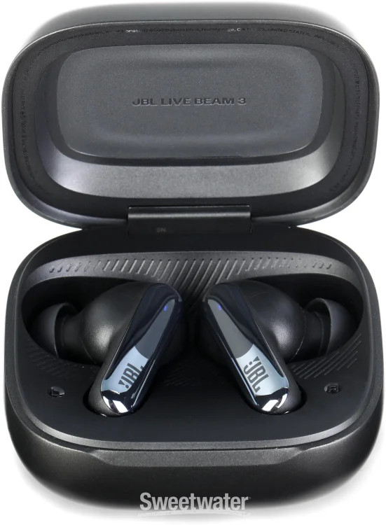JBL Live Beam 3 Noise-canceling True Wireless Earbuds – Black