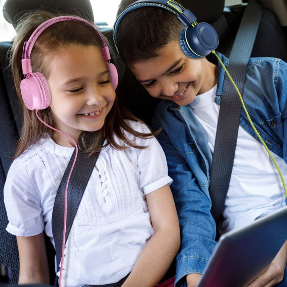 M2 Adjustable On-Ear Headphones for Kids – Noise Cancelling, Tangle-Free Design