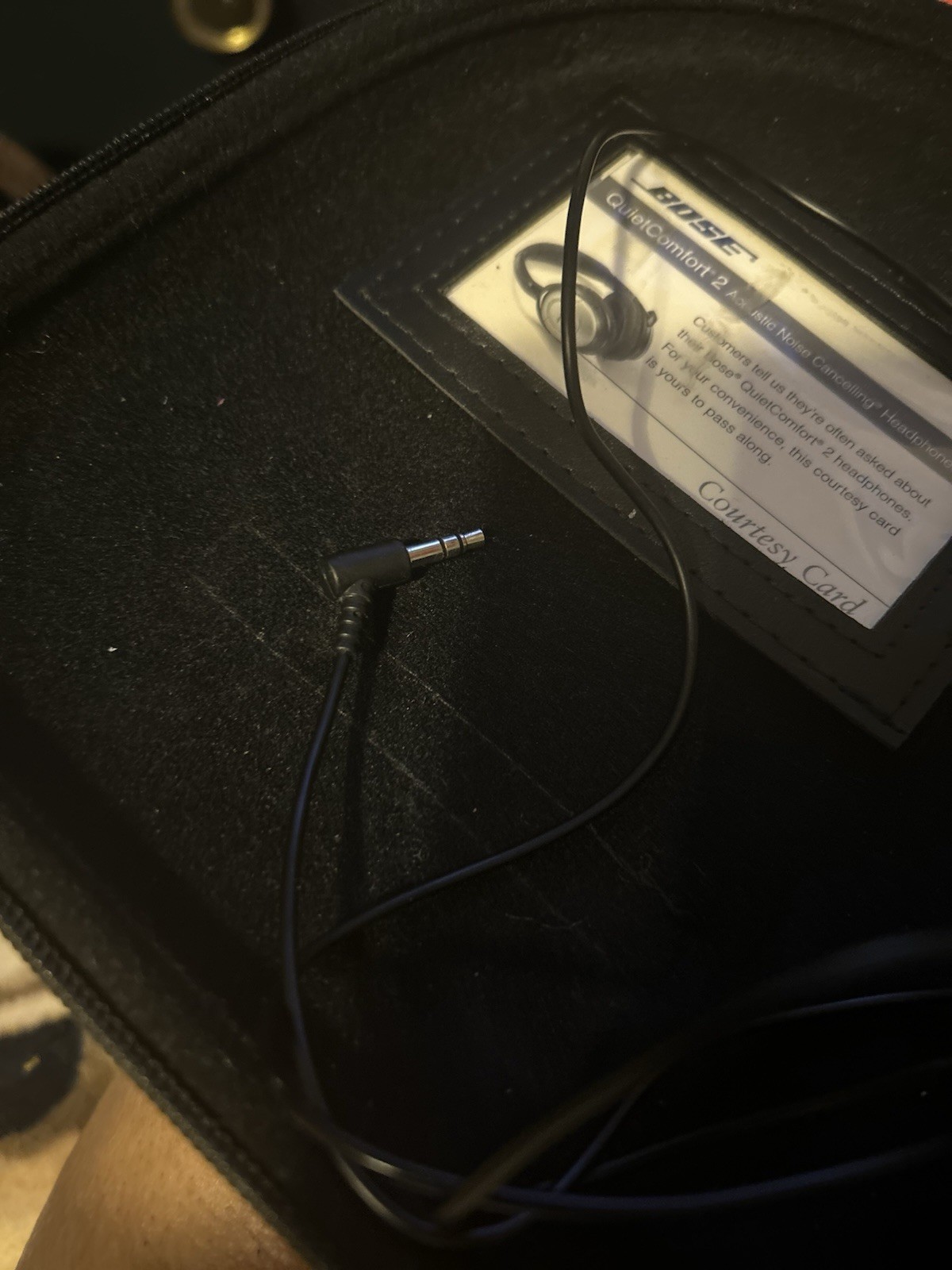 Bose OE On-Ear Headphones Wired Foldable W/ OEM Airplane Aviation Adapter Plug