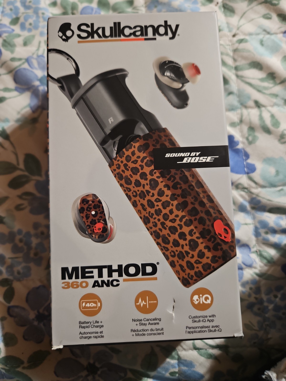Skullcandy Method 360 ANC Wireless Earbuds, Sound by Bose Brand New Leopard