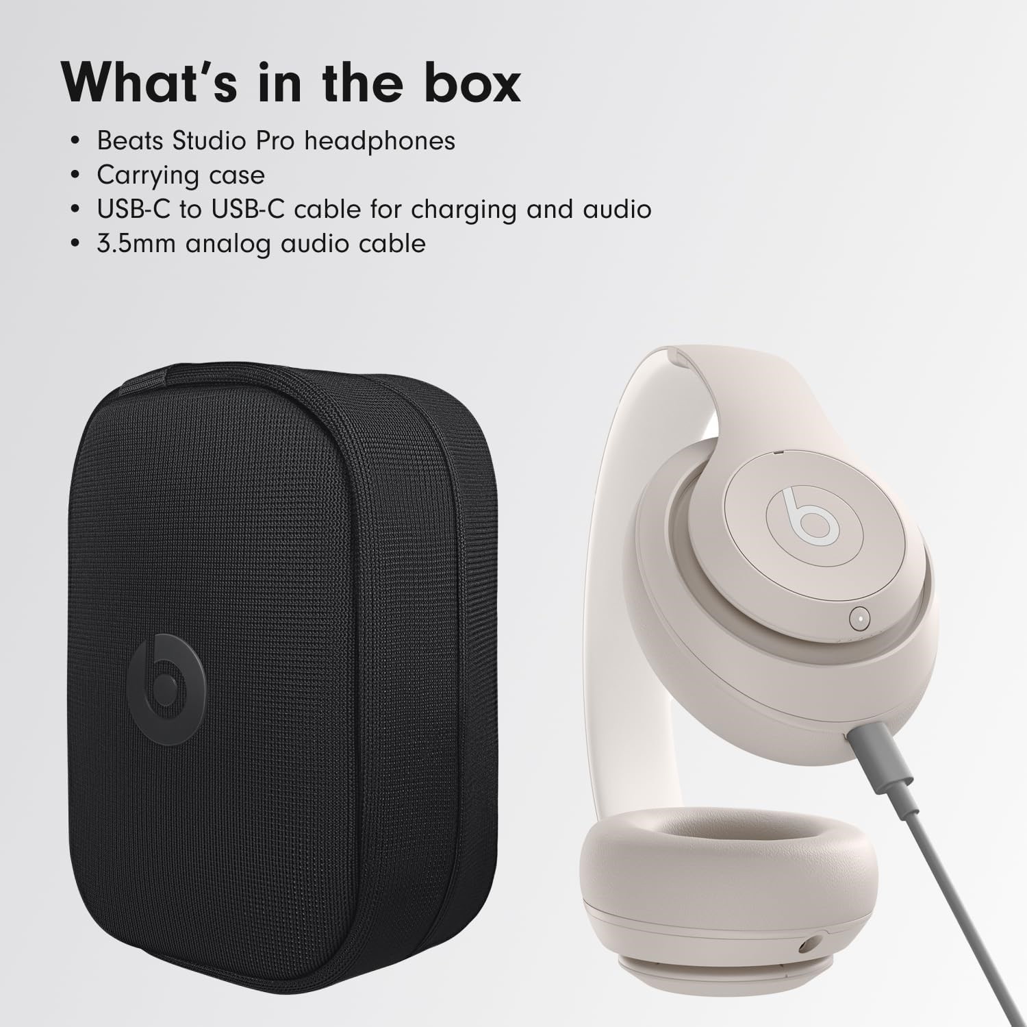 Beats Studio Pro Wireless Over-Ear Noise Cancelling Headphones, Sandstone
