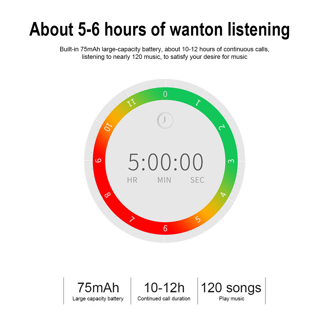 Bluetooth 5.3 Wireless Headset TWS Earphones Earbuds Stereo Headphones Ear Hook.