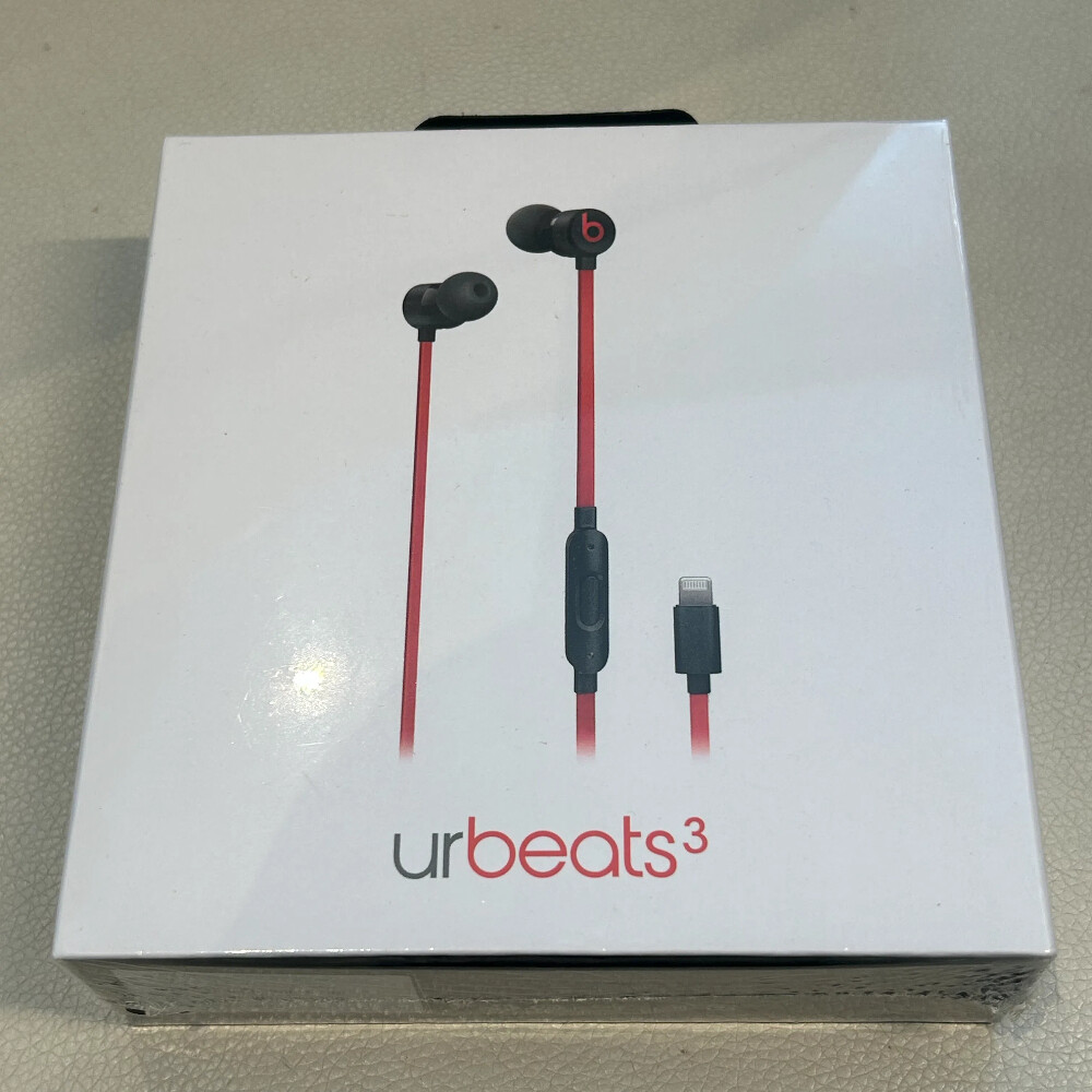 Beats by Dr. Dre urBeats3 Wired Earphones Lighting Headphones In-Ear Red iOS