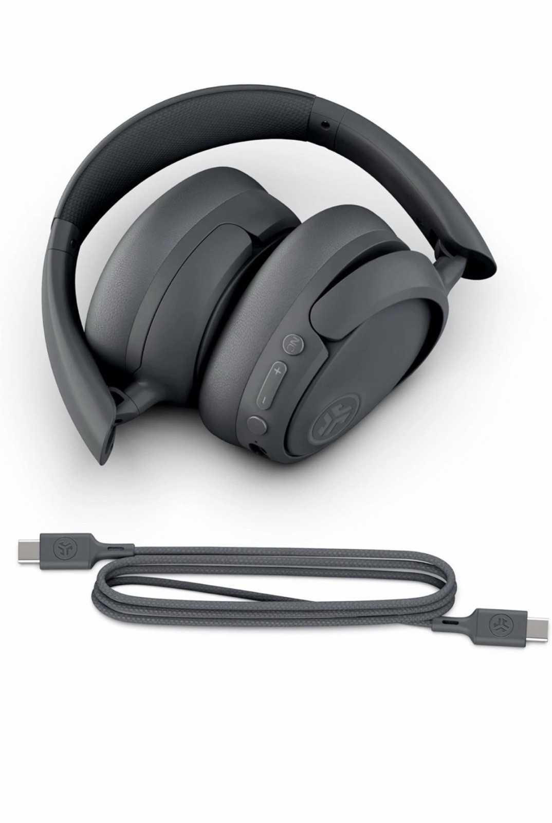 JLab JBuds Lux Active Noise Canceling Bluetooth Wireless Headphones Graphite