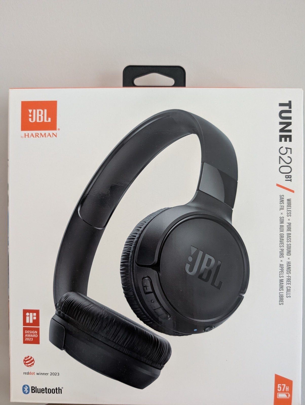 JBL Tune 520BT Bluetooth On-Ear Headphones Black – BRAND NEW