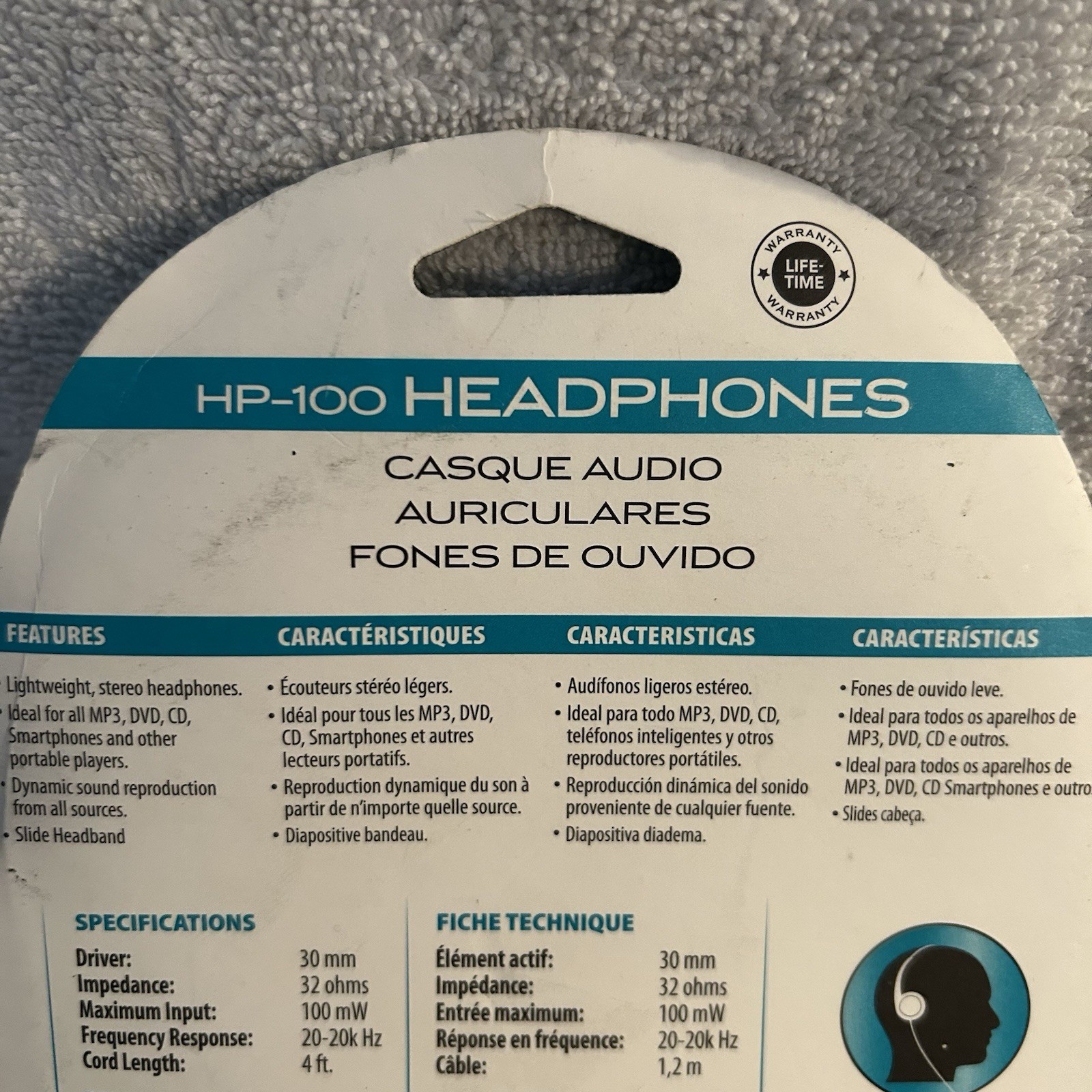 NEW – Maxell Headphones HP-100 Lightweight Adjustable Headband – 3.5mm – 190319