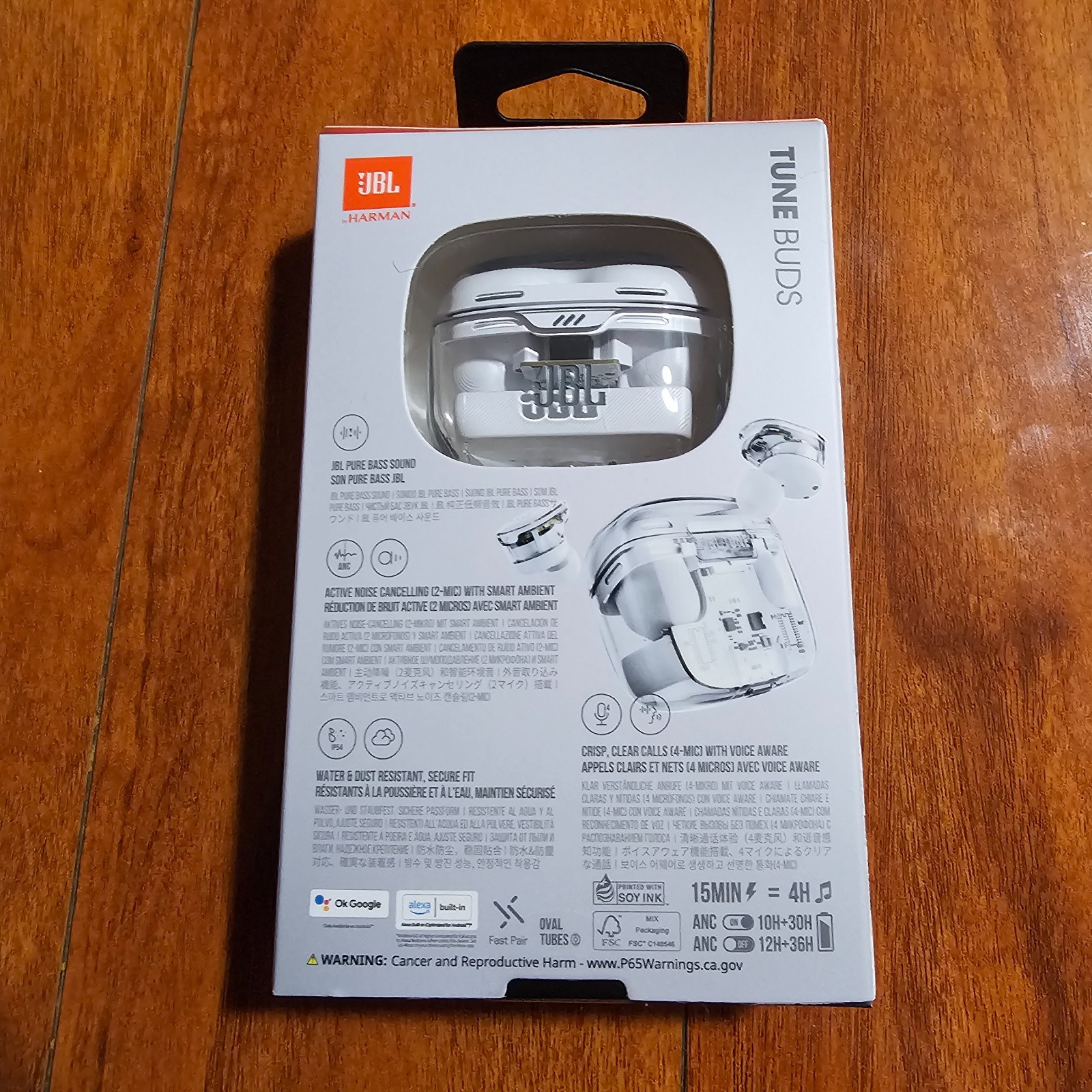 JBL Tune Buds Ghost Edition, True wireless earbuds – White JBLTBUDSGWHTAM