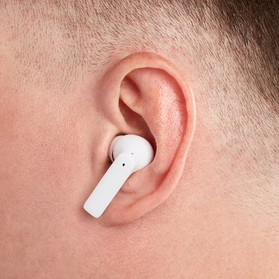 NEW onn. groove Bluetooth In-Ear Earbuds ANC/Ambient, Qi Wireless, IPX5 White