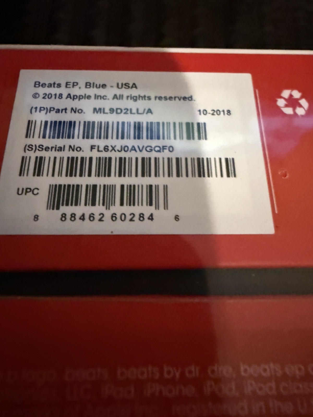 Beats By Dr. Dre Beats EP Wired Headphone – Blue [Brand New!]