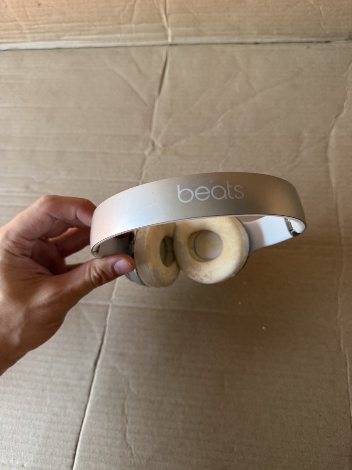 Beats by Dr. Dre Solo3 Wireless Bluetooth On-Ear White Silver 3.5mm AUX Untested
