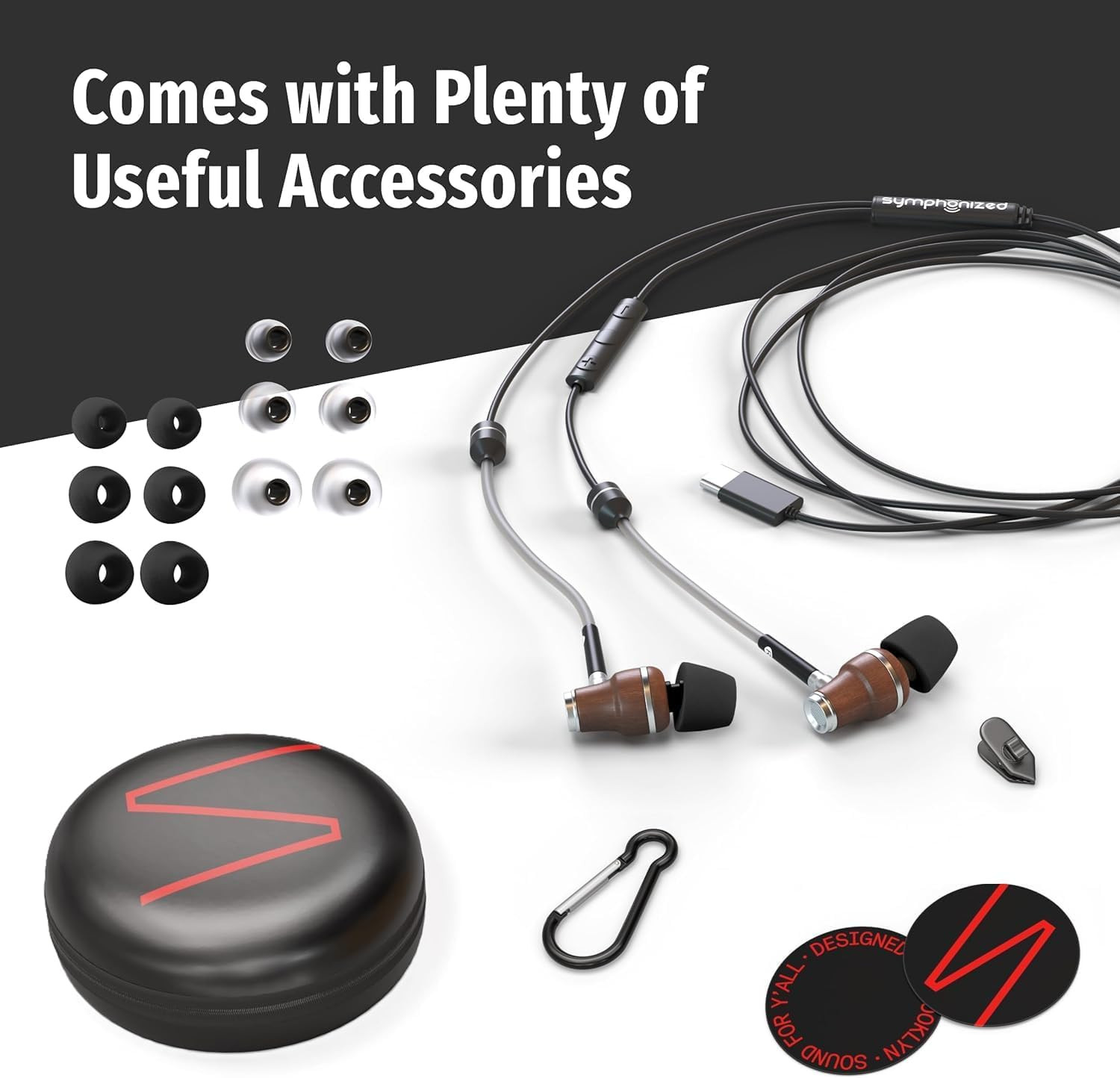 Premium Airtube Headphones EMF Earbuds, 3D Sound, Microphone Volume Control, 8Mm
