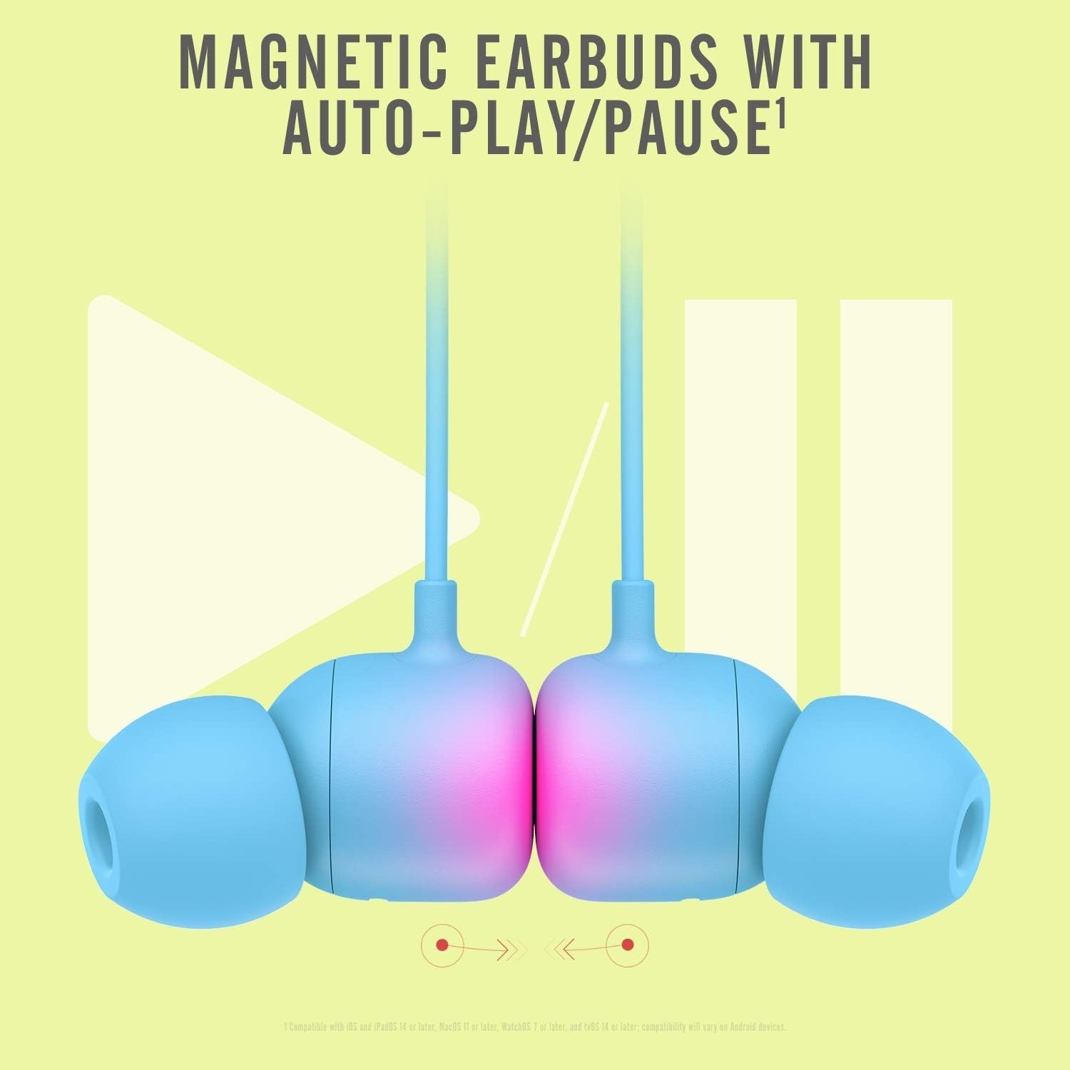 Beats Flex ‎MYMG2LL/A Wireless Bluetooth Earbuds Built-in Microphone Flame Blue