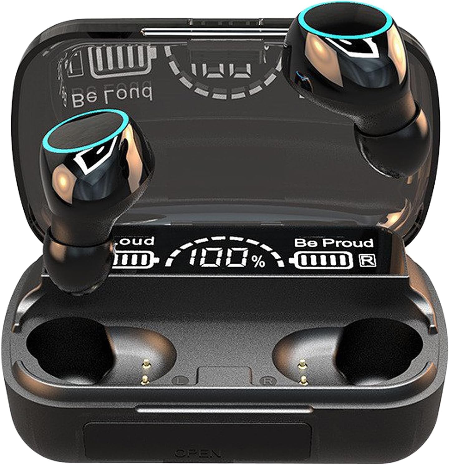 Wireless Earbuds Bluetooth 5.3 Headphones, Long Playing time One size, Black