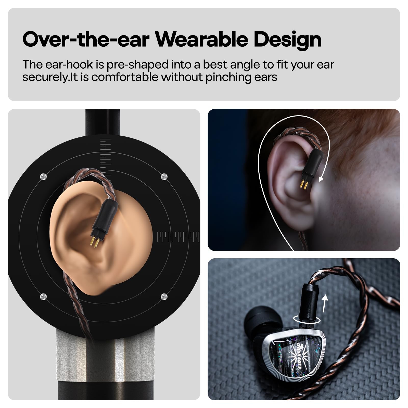Kiwi Ears Terras IEM Cable,4N Single Crystal Copper 32AWG 4-Core in Ear Monit…