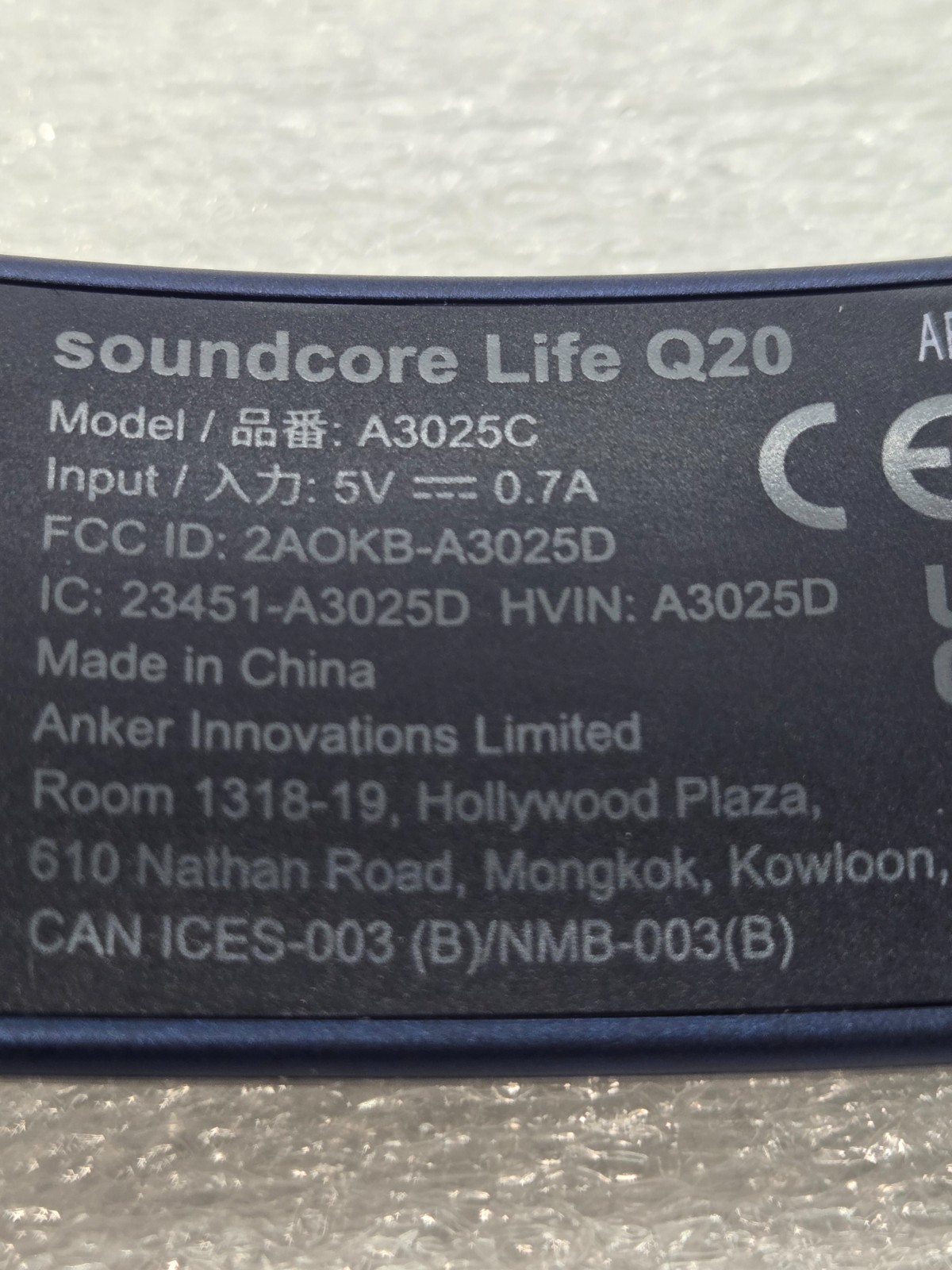 SoundCore Life Q20 Bluetooth Wireless Headphones Blue FAST FREE SHIPPING c