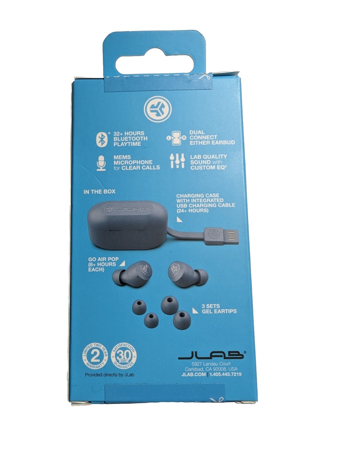 JLab GO Air POP True Wireless Earbuds-Slate-Brand New-unopened-Fast Shipping!!