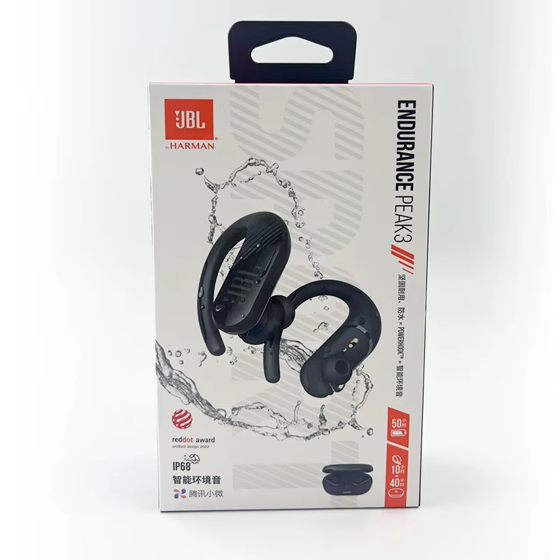 JBL ENDURANCE PEAK 3 TRUE WIRELESS ACTIVE EARBUDS AMBIENT AWARE BLACK