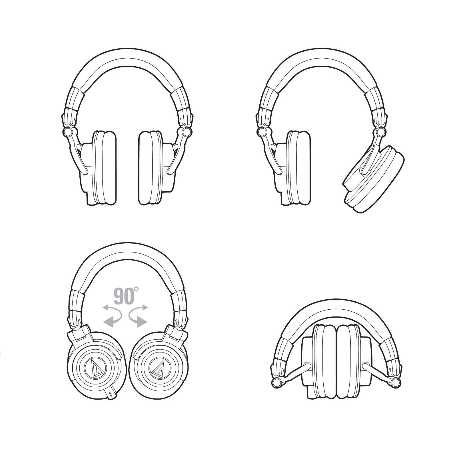 Audio-Technica ATH-M50X Professional Monitor Headphones – White