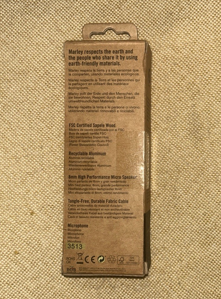 House Of Marley EM-JE041-MI Smile Jamaica Earth, Friendly Wired Earbud Headphone