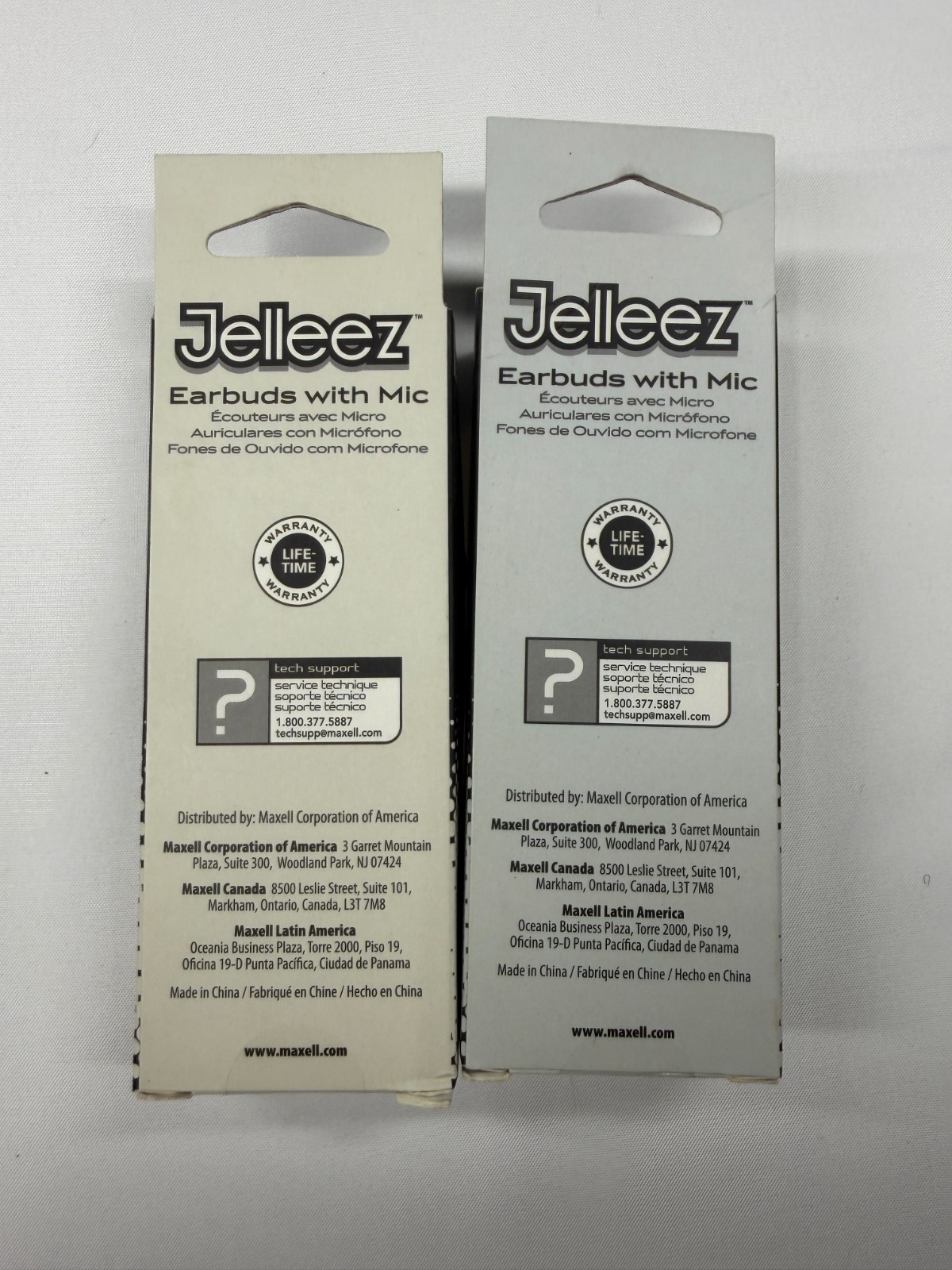 Maxell Jelleez 191569 JELM-BK Earbuds Noise Isolating Comfort Fit w/ Mic 2-Pack