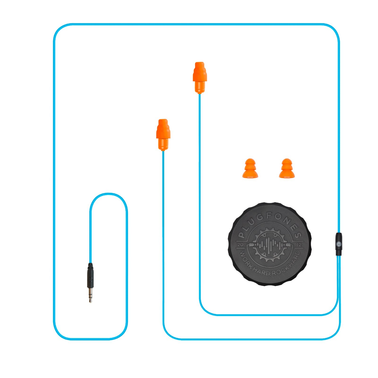 Plugfones Guardian OSHA Certified earplug with audio Work Headphones earbuds