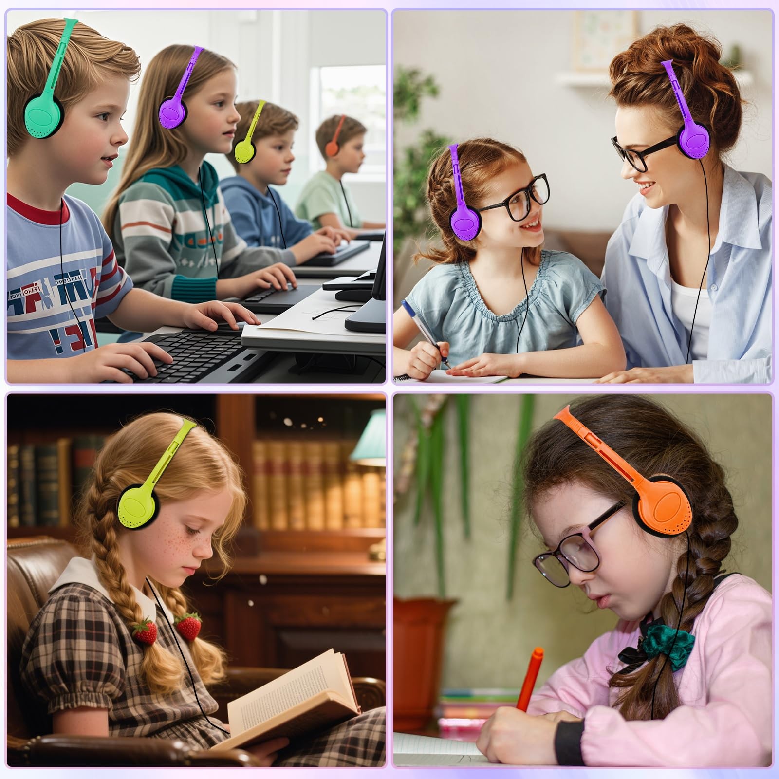 Kids Headphones Bulk 30 Pack for School Classroom Student Children Boys Girls…