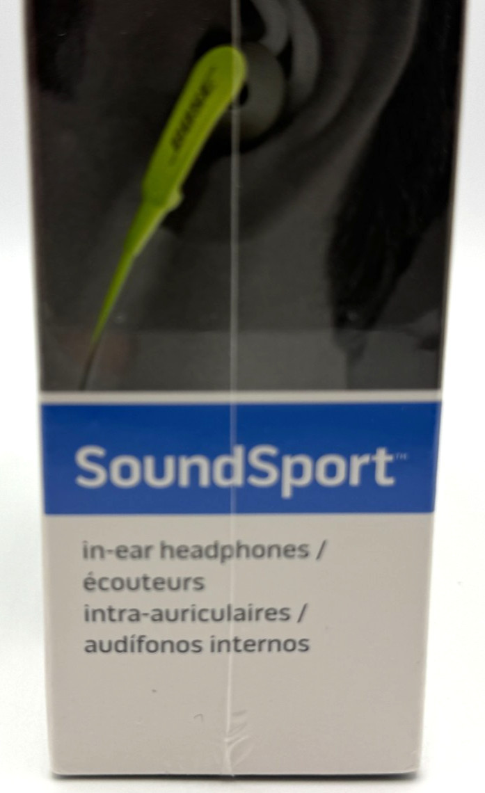 BOSE SoundSport in-ear headphones Wired Samsung Galaxy Controls Green / Grey NEW