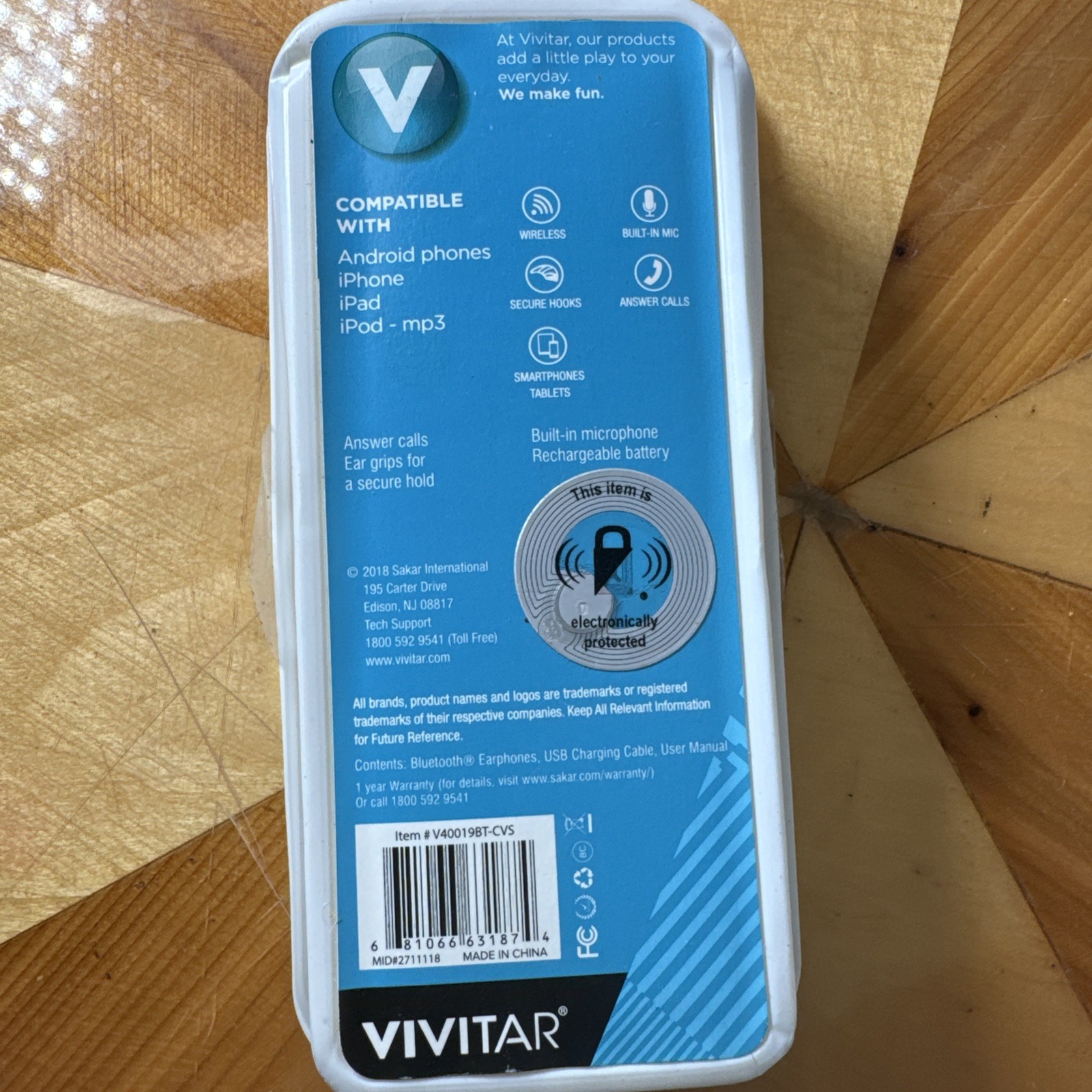 Lot 3 VIVITAR LISTEN UP BLUETOOTH EARPHONES WIRELESS SMARTPHONES TABLETS B3