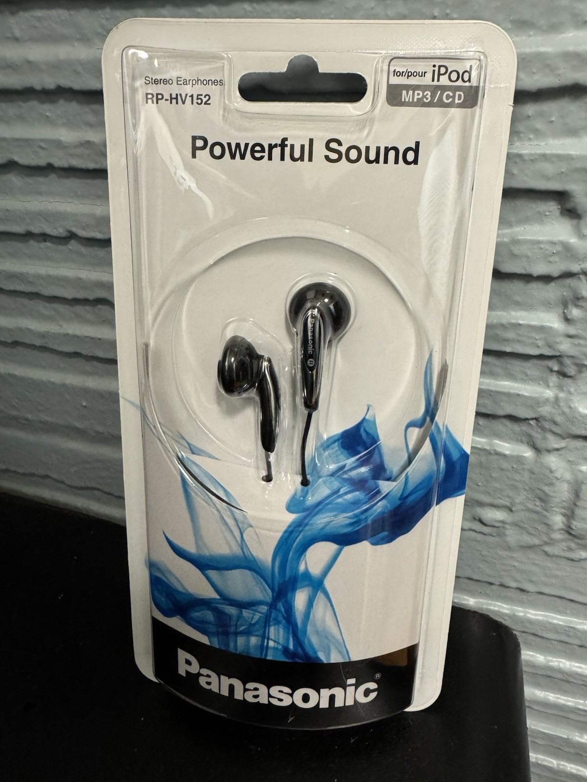 Panasonic RP-HV152 Black Stereo Earphones for pour iPod /mp3/cd New & Sealed