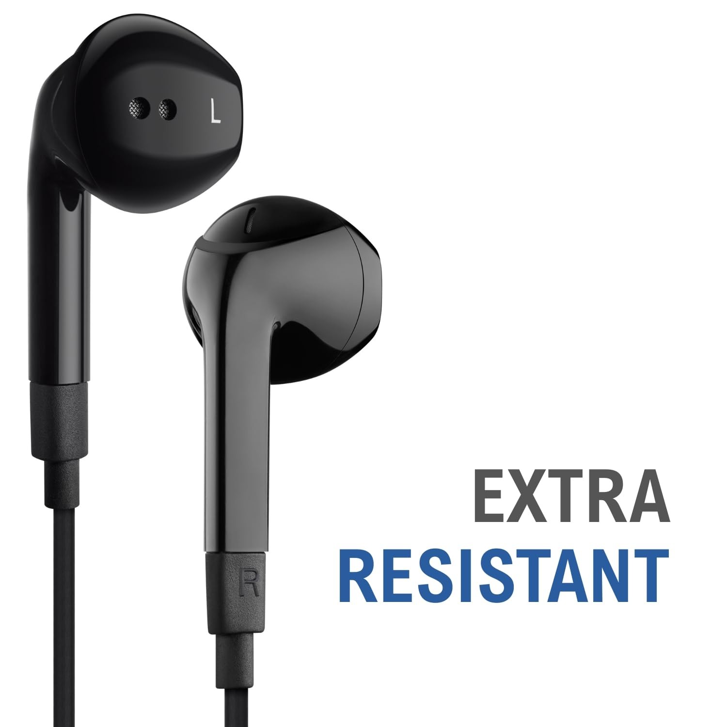 LUDOS FEROX Wired Earbuds in-Ear Headphones, 5 Year Warranty, 1 Pack, Black