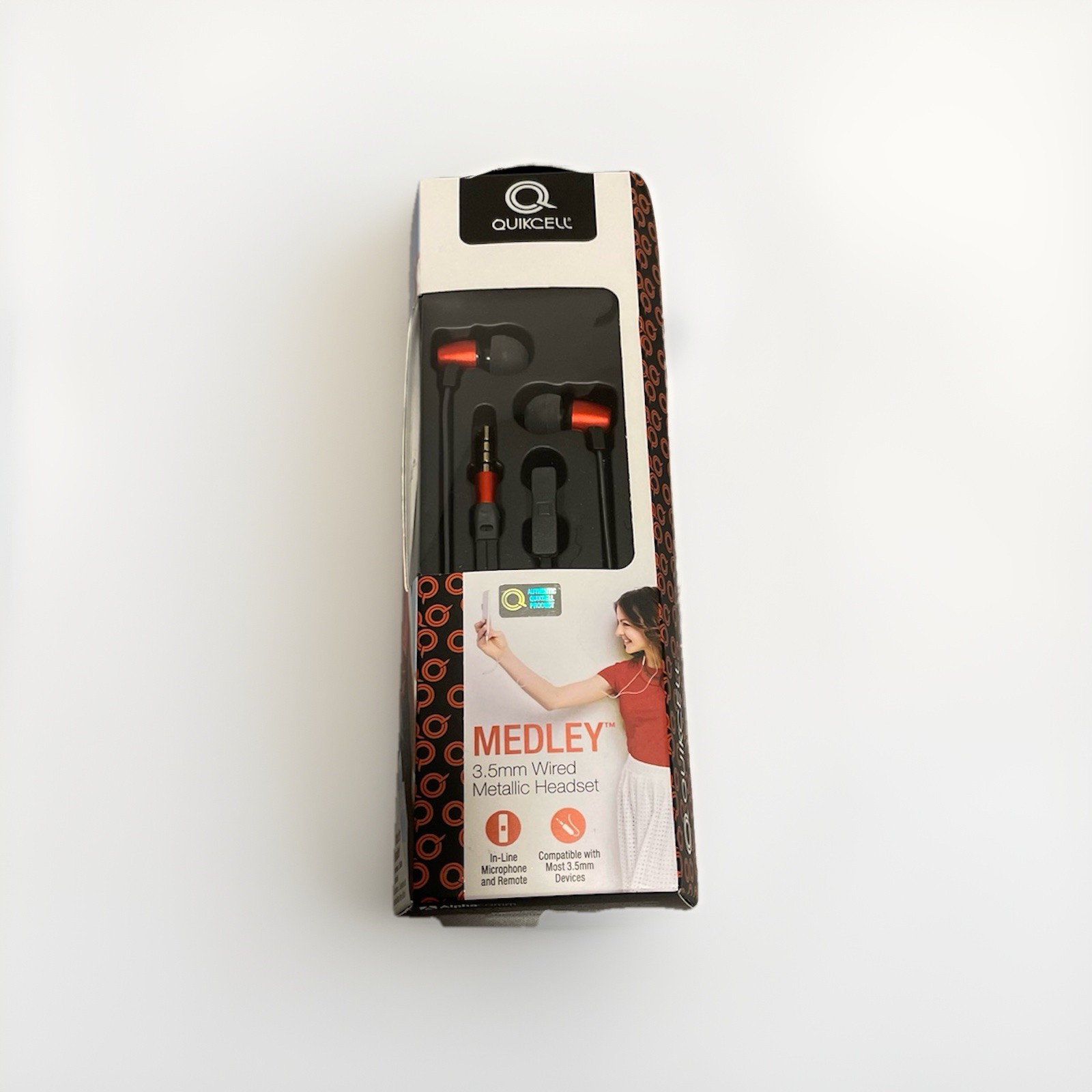 Quikcell Medley 3.5mm Wired Metallic Headset – Black