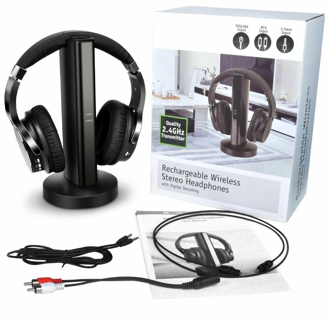 Rybozen BH061 Wireless TV Headphones with 2.4G Digital RF Transmitter, Hi-Fi