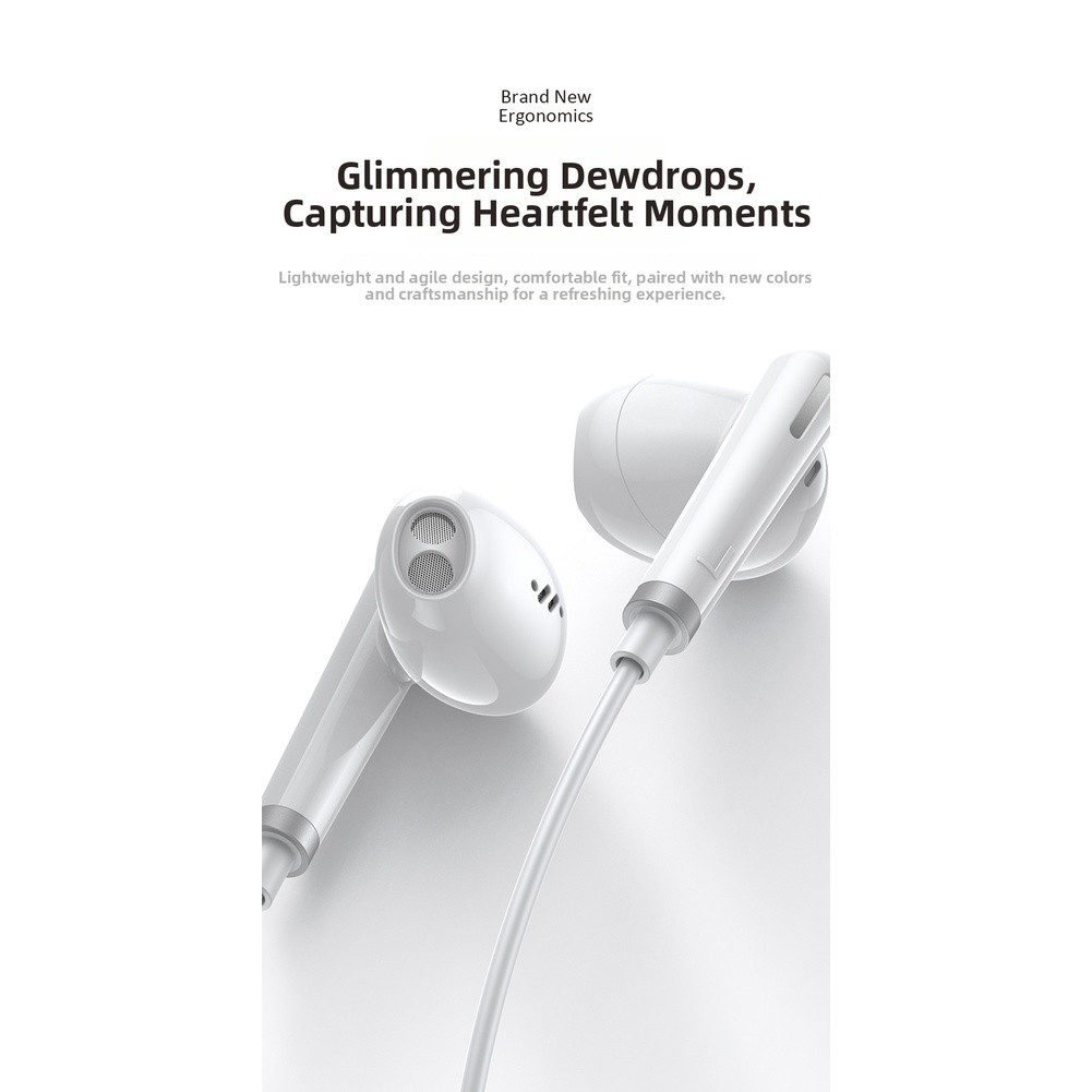 Type C and 3.5mm Wired In-Ear Earbuds with Mic 12mm Driver HiFi Audio Quality