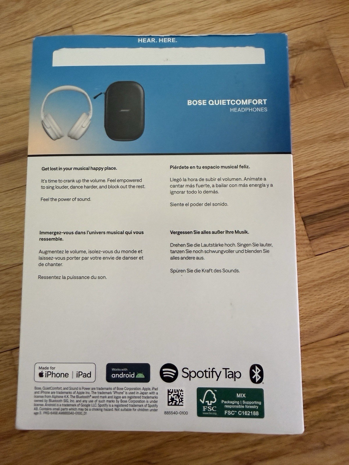 Bose QuietComfort Wireless OverEar ANC Headphones White Smoke Open Box