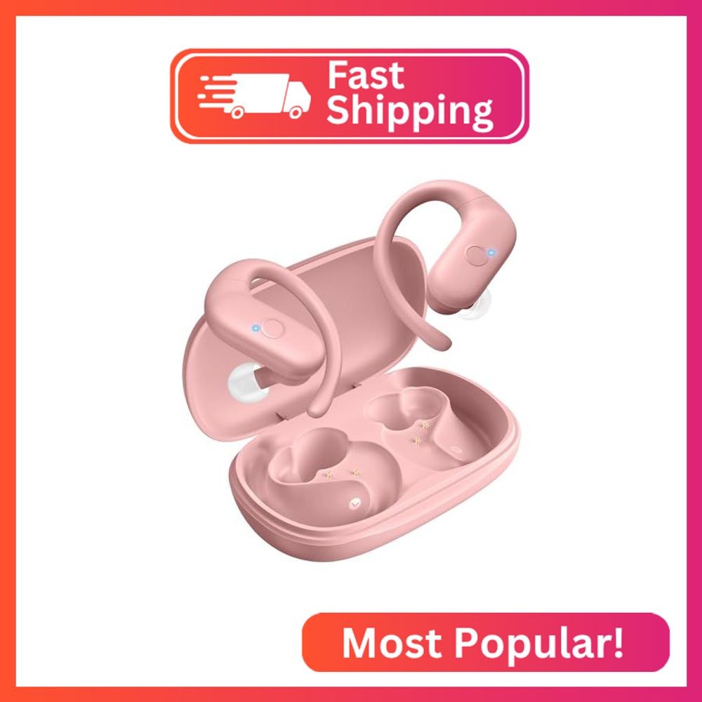 Renmou for Wireless Earbuds,Sport Bluetooth 5.4 Headphones,Over Ear Buds with De