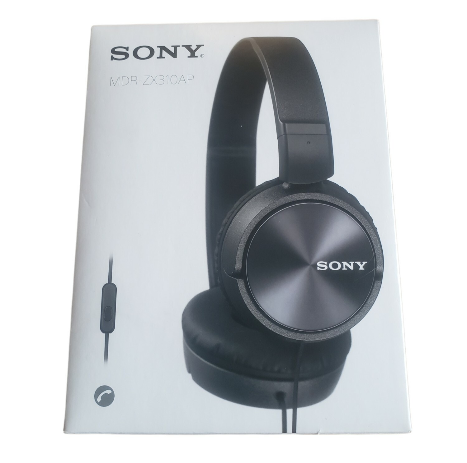 Sony MDR-ZX310AP On the Ear Headphones – Black Both Sided Tangle Free Cable