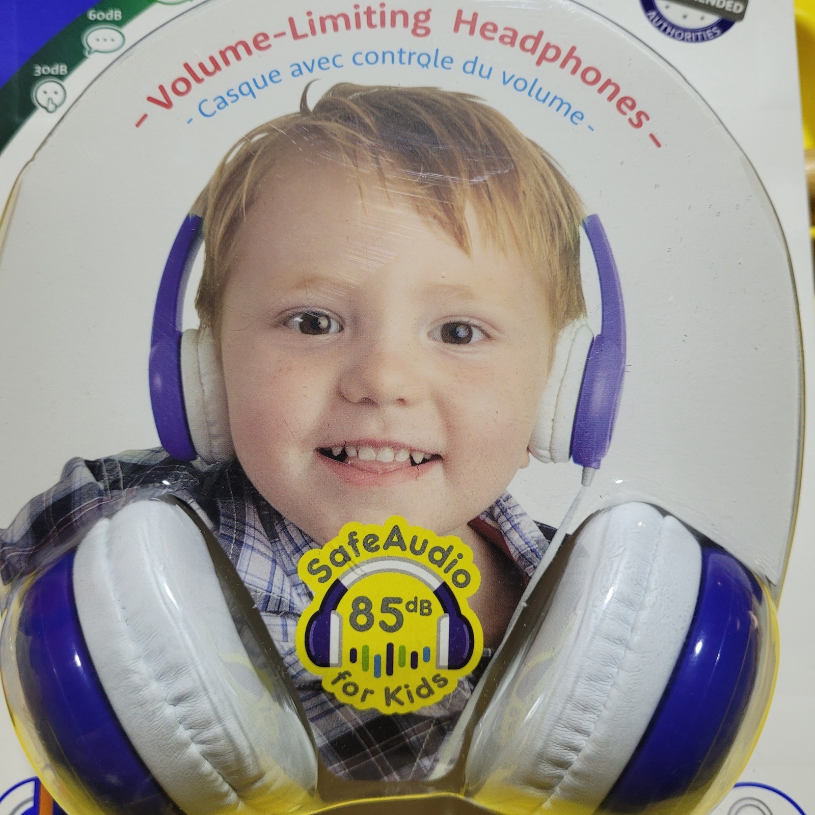 BuddyPhones Discover Fun Volume-Limiting Headphones for Kids Blue White