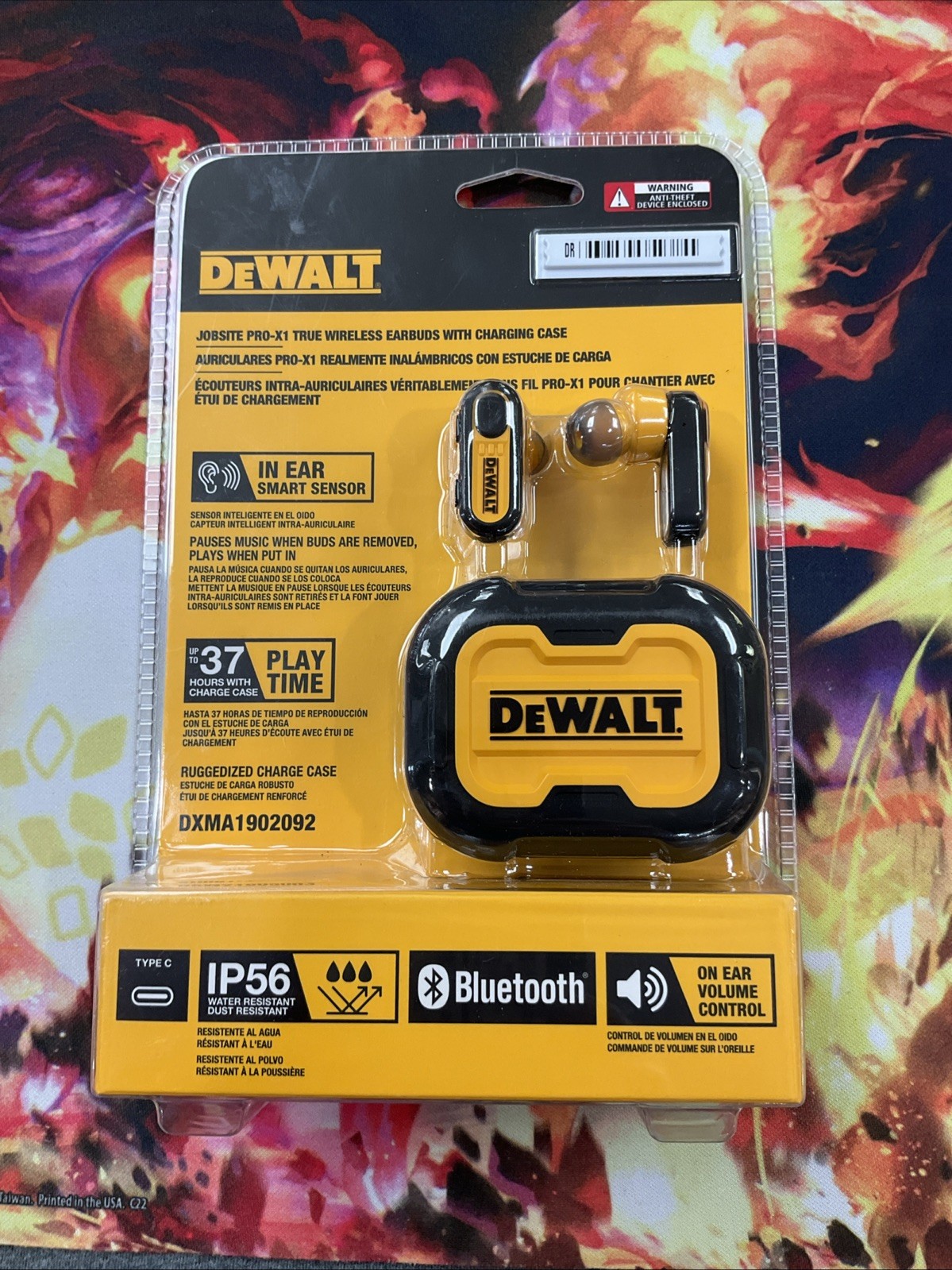 DEWALT DXMA1902092 Pro-X1 Jobsite Bluetooth Earbuds – Black/Yellow / Ships Fast!