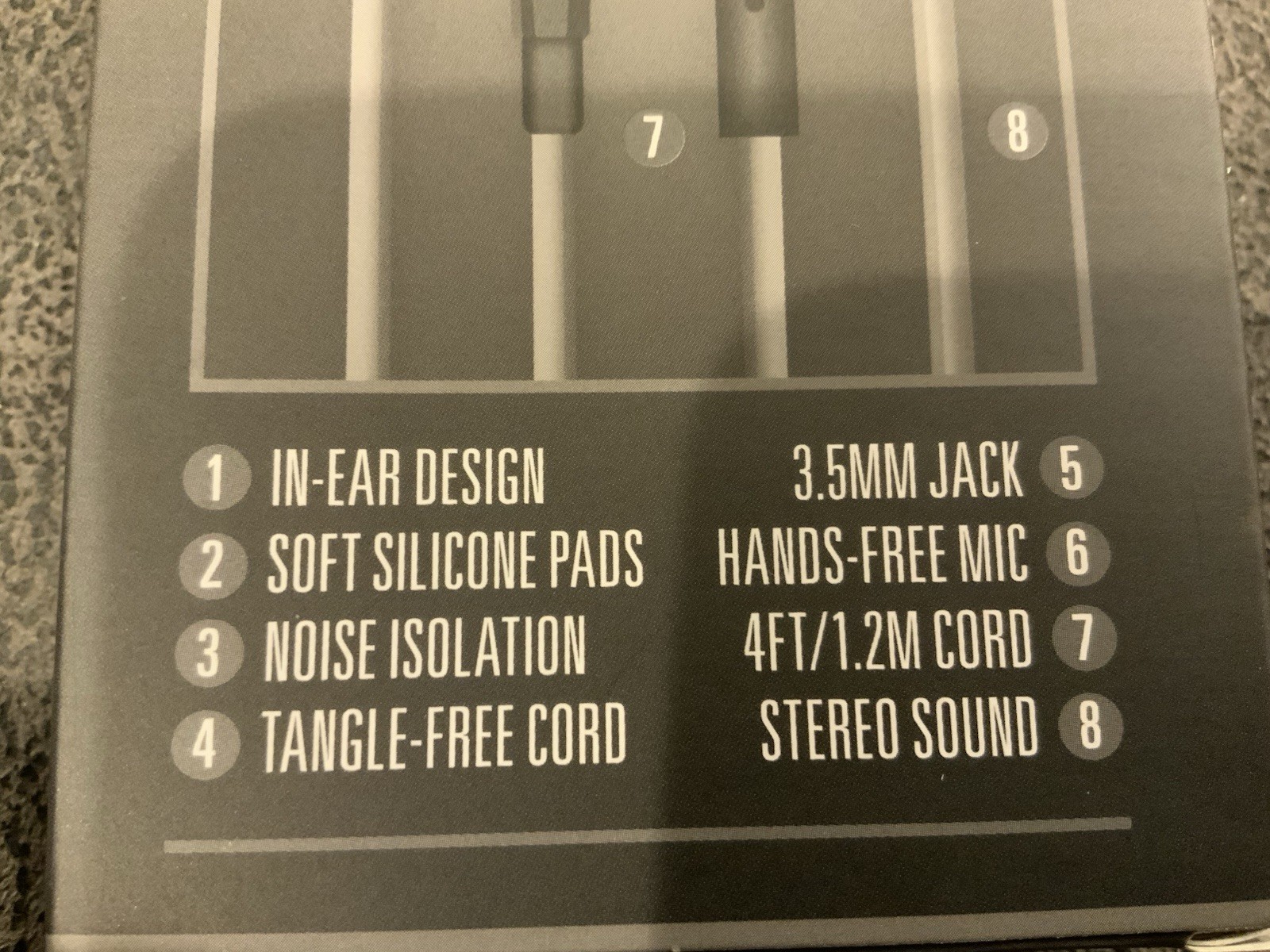 Sentry Flat-Cord Tangle-Free Earbuds With Mic Gray 3.5mm Jack Stereo Sound NEW