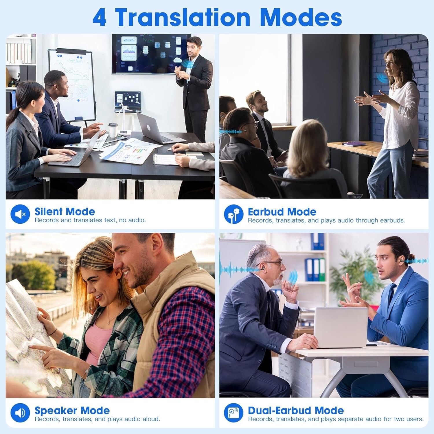 Yukee AI Translation Earbuds Real Time W/Free APP, 144 Languages Bluetooth Trans
