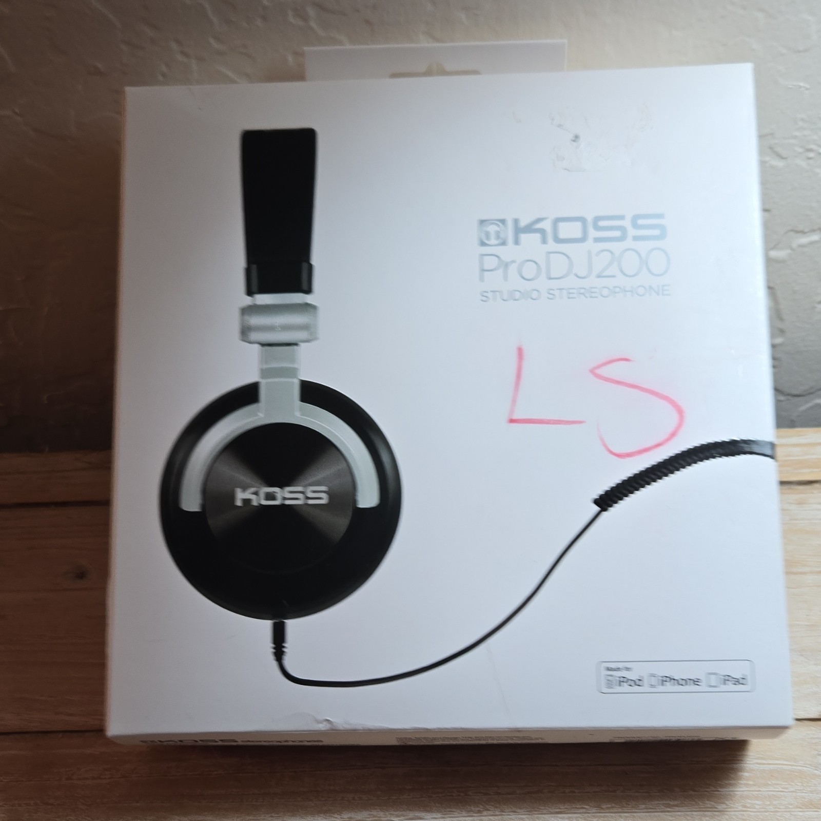 Koss ProDJ200 Black/Silver DJ Headphones 3.5mm Detachable Coiled Cable Mic