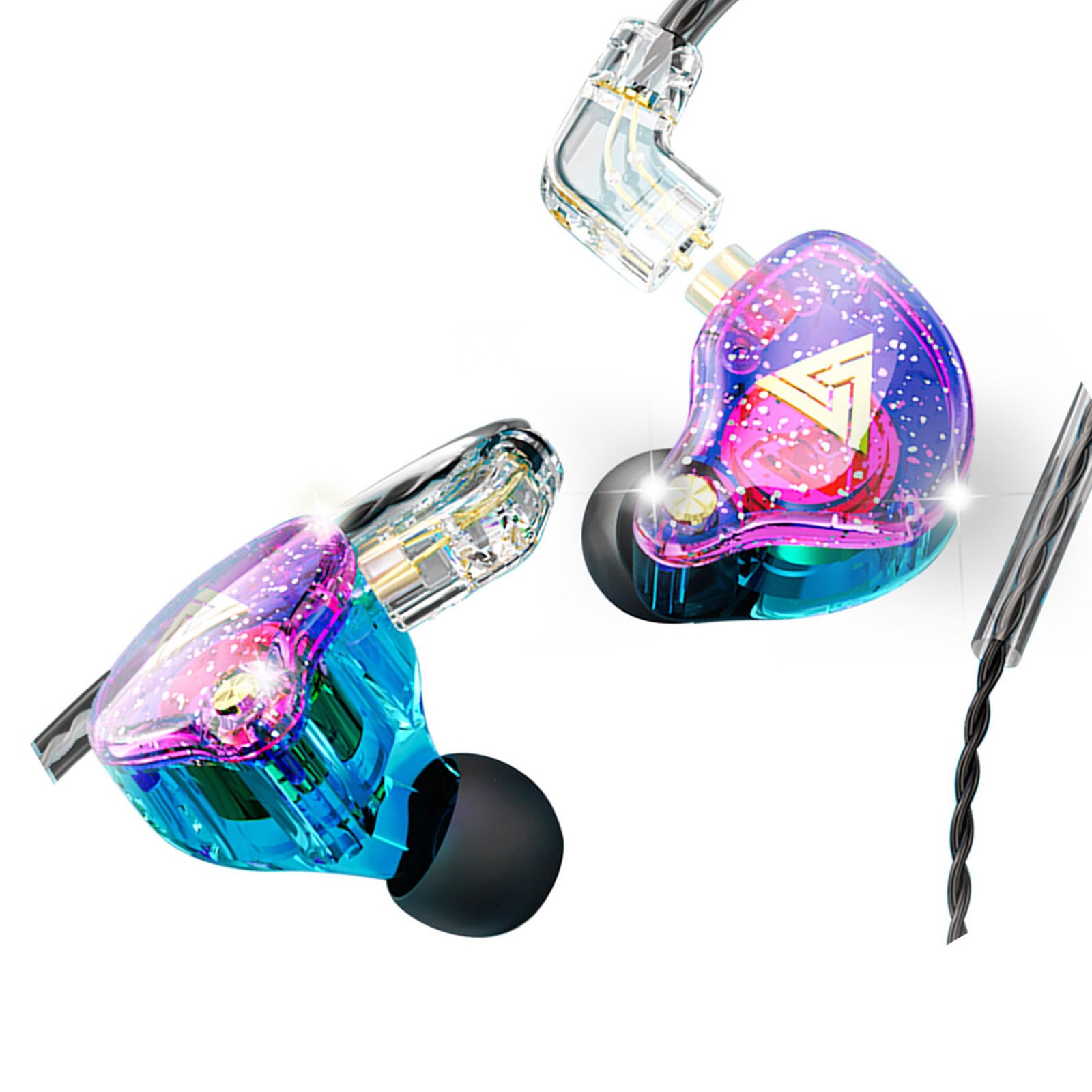 QKZ AK6 Pro 3.5mm Wired Headphones Dynamic Earphone Detachable Headphone CXAJ