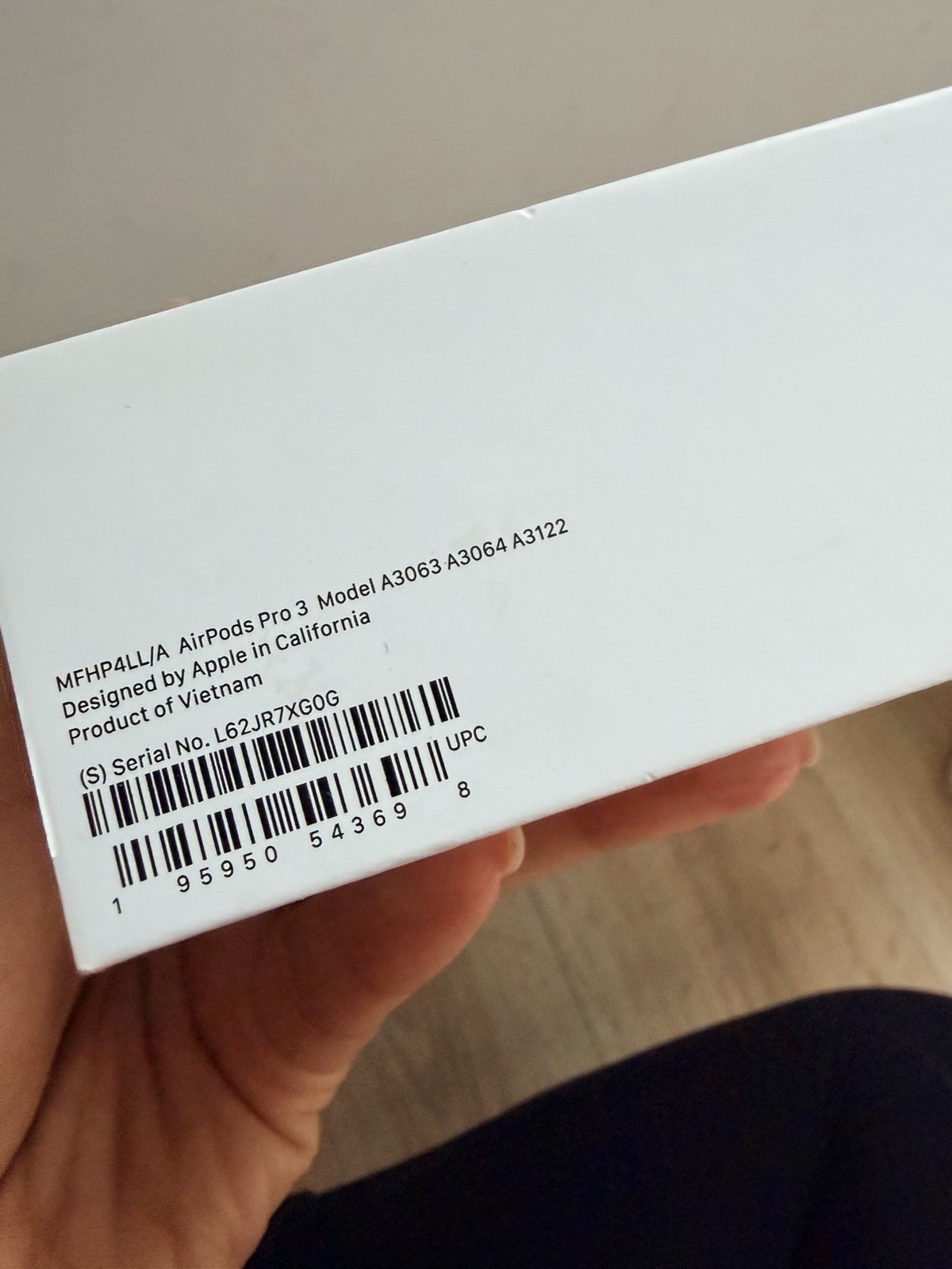 Apple AirPods Pro 3 Wireless Bluetooth USB-C In-Ear Earbuds White Double A3063
