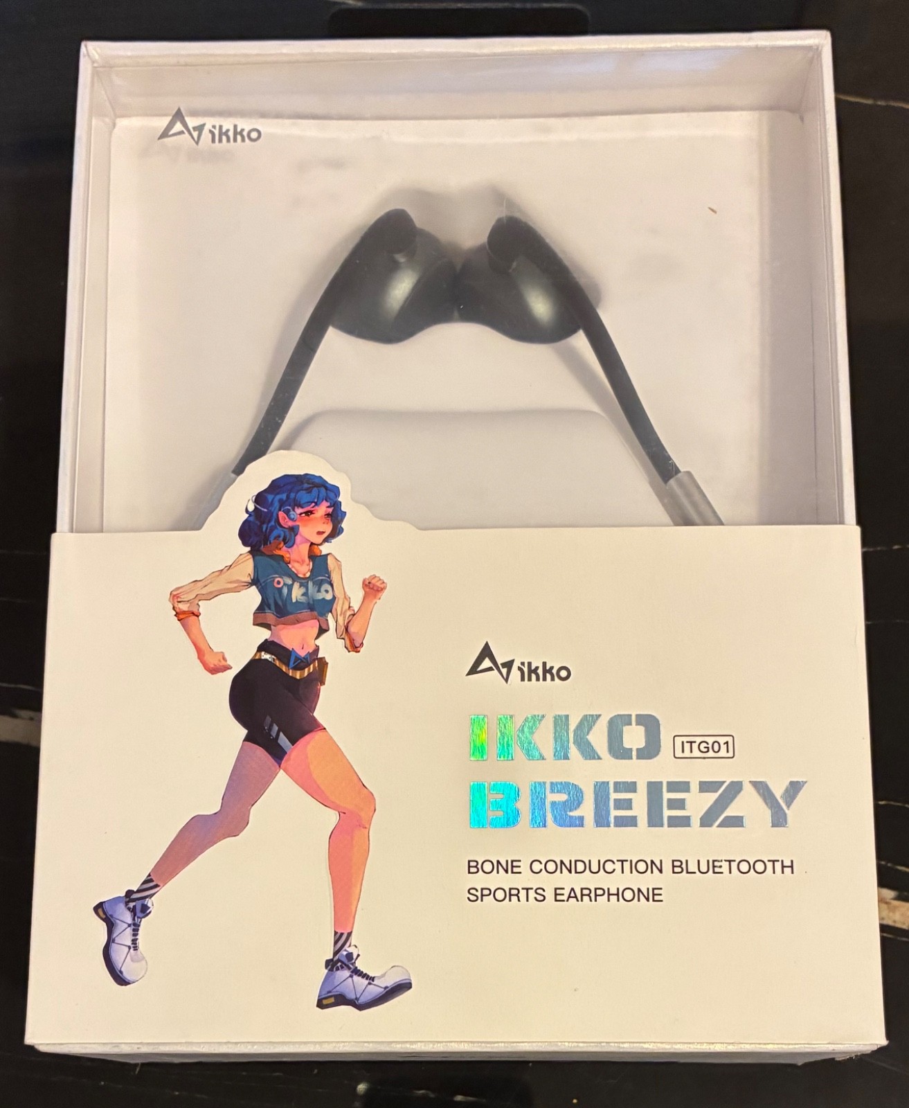 Ikko Breezy ITG01 Bone Conduction Bluetooth Wireless Headphones | White | IPX6