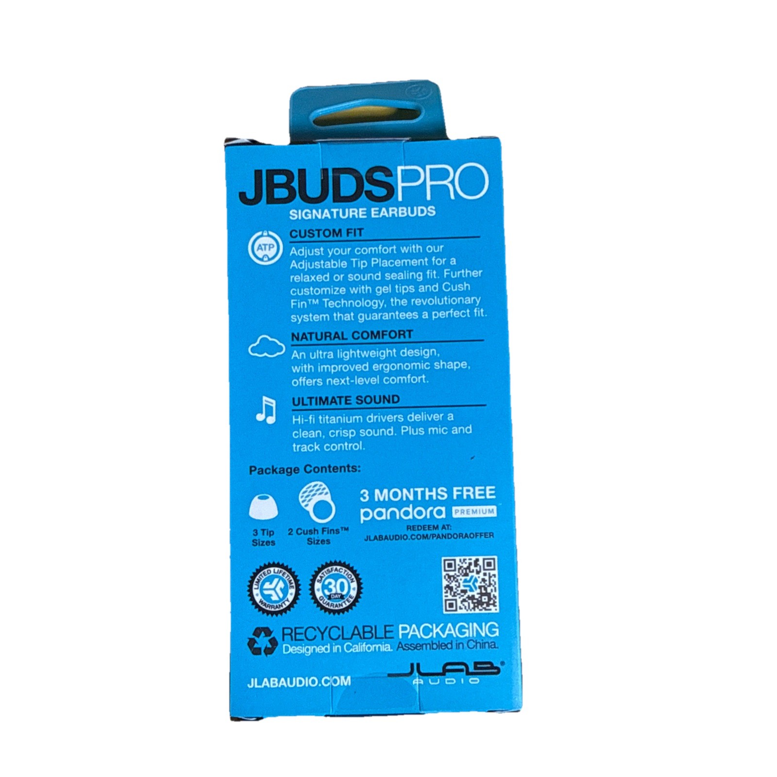 JLab Audio JBUDSPRO Earbuds with Mic & Track Control Pink New