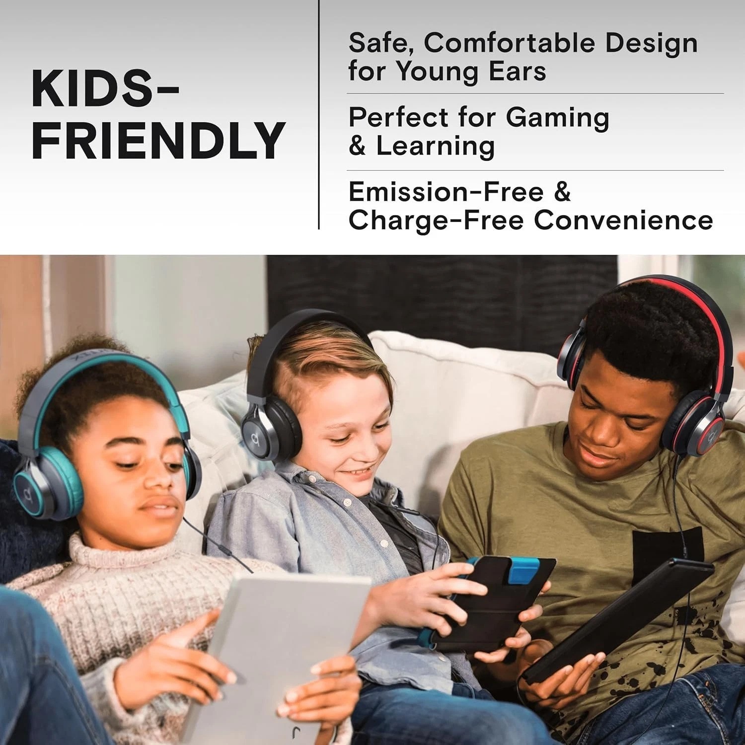 CL750 Wired Headphones with Mic – Noise Isolating Foldable Design for All Ages
