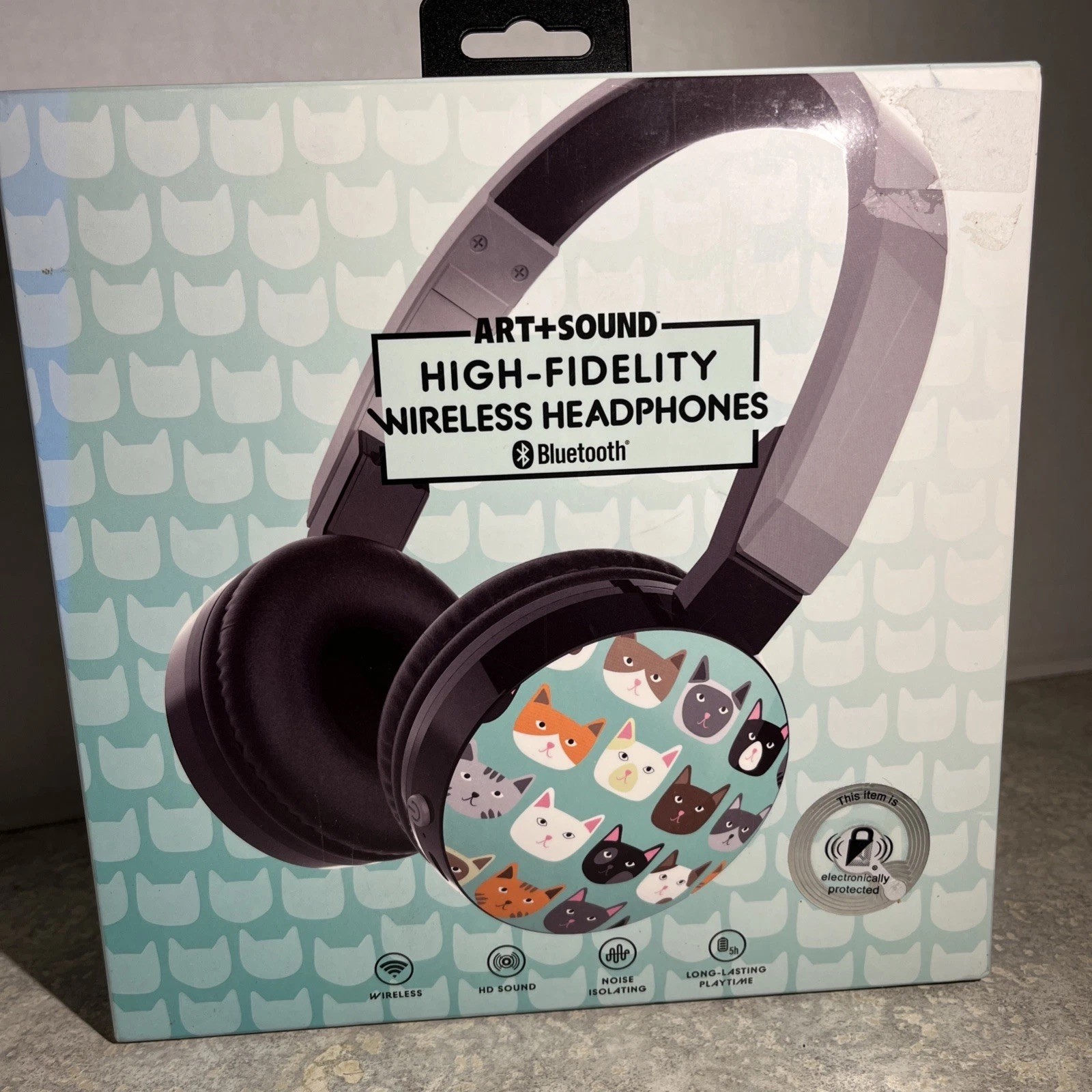 Brand New Art+Sound Wireless Bluetooth Headphones CAT DESIGN (569)
