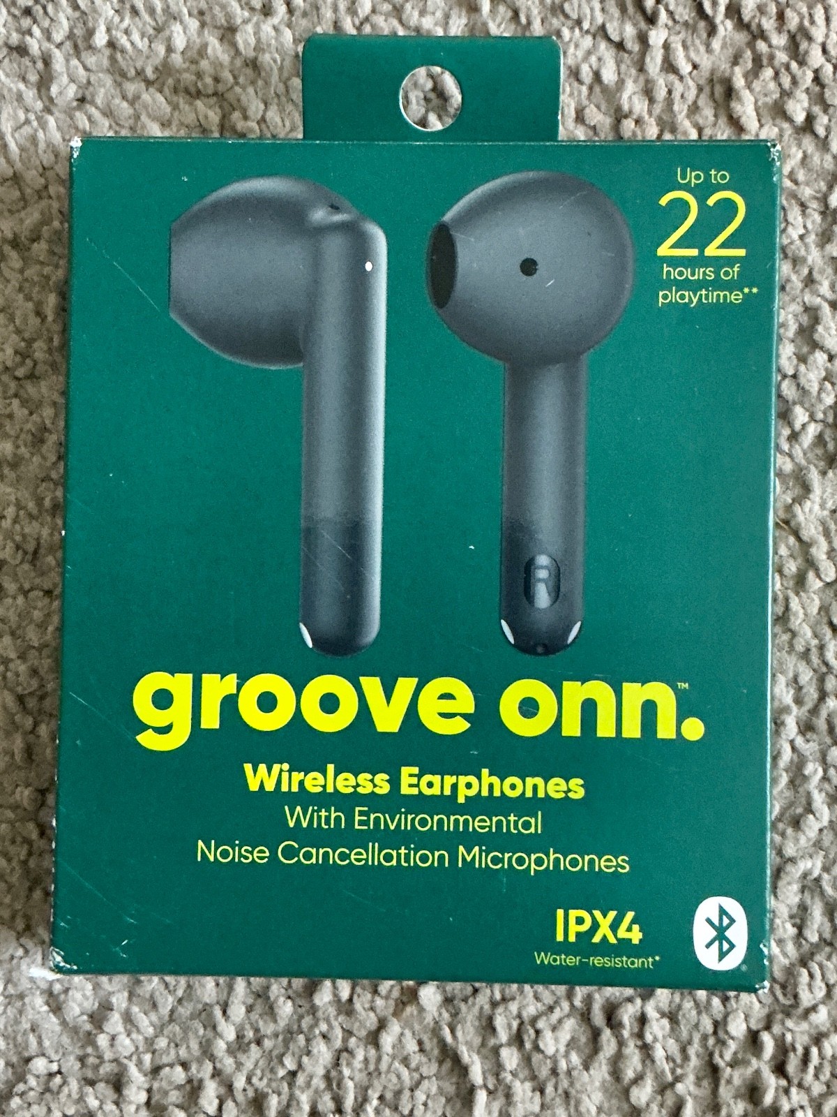 Groove Onn. Wireless Earphones IPX4 Splash-Proof 22 hours playtime